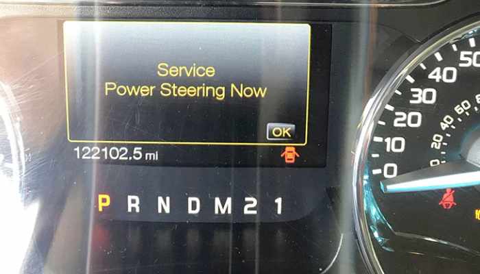 ford fusion power steering assist service notice